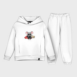 Детский костюм оверсайз Супер мышь в очках с автоматом