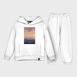 Детский костюм оверсайз Favorite city с городским пейзажем