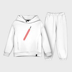 Детский костюм оверсайз Меч ситха звёздные войны, цвет: белый