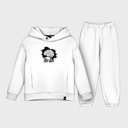 Детский костюм оверсайз Мозг в черной краске