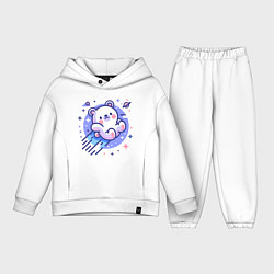 Детский костюм оверсайз Кавайный мишка-комета, цвет: белый
