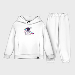 Детский костюм оверсайз Астронавт на единороге