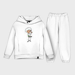 Детский костюм оверсайз Девушка повар, цвет: белый