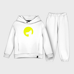 Детский костюм оверсайз Batman circle, цвет: белый