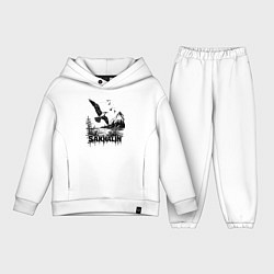 Детский костюм оверсайз Сахалинский пейзаж, цвет: белый