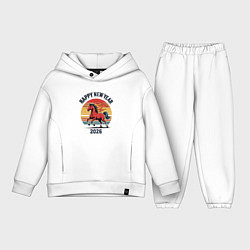 Детский костюм оверсайз Красная огненная лошадь 2026