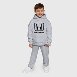 Детский костюм оверсайз Honda logo, цвет: меланж — фото 2