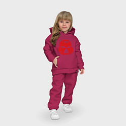 Детский костюм оверсайз Шлем Космодесанта, цвет: маджента — фото 2