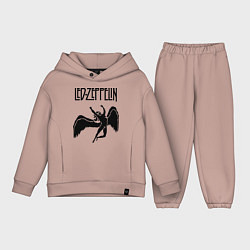 Детский костюм оверсайз Led Zeppelin Swan, цвет: пыльно-розовый