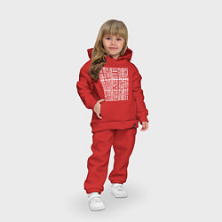 Детский костюм оверсайз Знаки, цвет: красный — фото 2