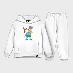 Детский костюм оверсайз Бартмен, цвет: белый