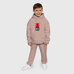 Детский костюм оверсайз Ali by boxcluber, цвет: пыльно-розовый — фото 2
