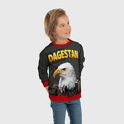 Свитшот детский Dagestan Eagle, цвет: 3D-красный — фото 2