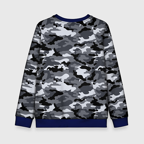 Детский свитшот Городской камуфляж Россия / 3D-Синий – фото 2