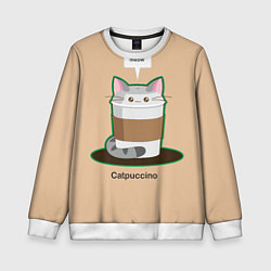 Свитшот детский Catpuccino, цвет: 3D-белый