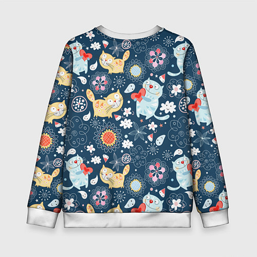 Детский свитшот Котята / 3D-Белый – фото 2