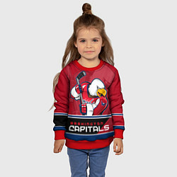 Свитшот детский Washington Capitals, цвет: 3D-красный — фото 2