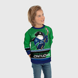 Свитшот детский Vancouver Canucks, цвет: 3D-синий — фото 2