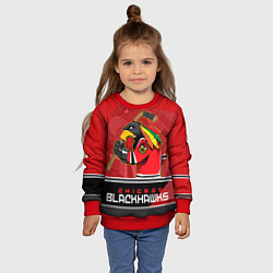 Свитшот детский Chicago Blackhawks, цвет: 3D-красный — фото 2