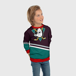 Свитшот детский Anaheim Ducks, цвет: 3D-красный — фото 2