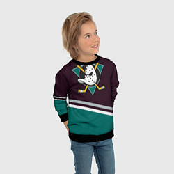 Свитшот детский Anaheim Ducks, цвет: 3D-черный — фото 2