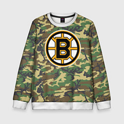 Свитшот детский Bruins Camouflage, цвет: 3D-белый