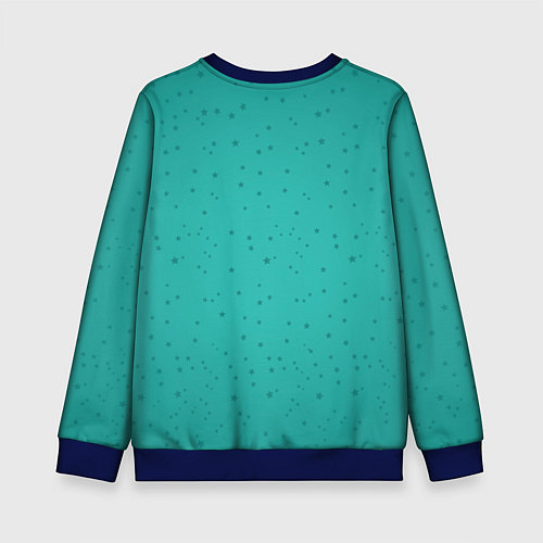 Детский свитшот Санта хипстер / 3D-Синий – фото 2