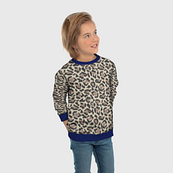 Свитшот детский Шкура леопарда, цвет: 3D-синий — фото 2