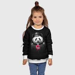 Свитшот детский Donut Panda, цвет: 3D-белый — фото 2