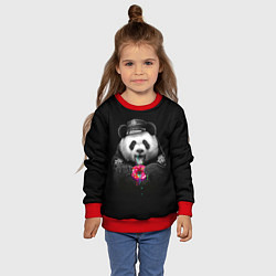 Свитшот детский Donut Panda, цвет: 3D-красный — фото 2