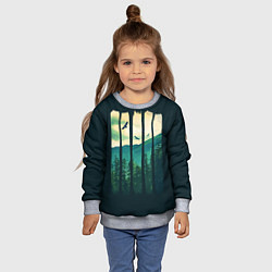 Свитшот детский Green Life, цвет: 3D-меланж — фото 2
