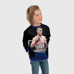 Свитшот детский Хабиб Нурмагомедов, цвет: 3D-синий — фото 2