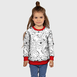 Свитшот детский Котейки, цвет: 3D-красный — фото 2