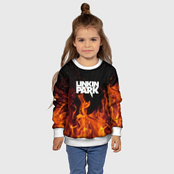 Свитшот детский Linkin Park: Hell Flame, цвет: 3D-белый — фото 2
