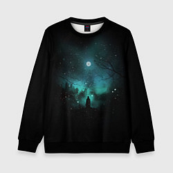 Свитшот детский Взгляд на звезды, цвет: 3D-черный
