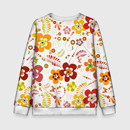 Детский свитшот Летние цветы / 3D-Белый – фото 2
