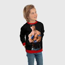 Свитшот детский Джон Сина борец, цвет: 3D-красный — фото 2