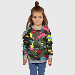 Свитшот детский Цветной камуфляж, цвет: 3D-меланж — фото 2