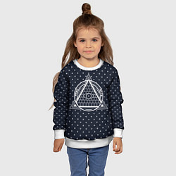 Свитшот детский Illuminati, цвет: 3D-белый — фото 2
