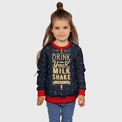 Свитшот детский Milk Shake, цвет: 3D-красный — фото 2