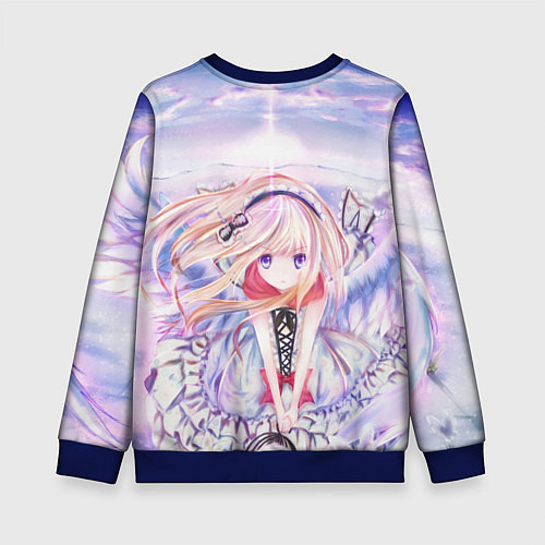 Детский свитшот Anime angel in clouds / 3D-Синий – фото 2