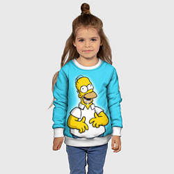 Свитшот детский Аппетит Гомера, цвет: 3D-белый — фото 2