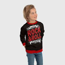 Свитшот детский Rock & Roll, цвет: 3D-красный — фото 2