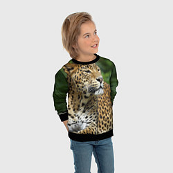 Свитшот детский Лик леопарда, цвет: 3D-черный — фото 2