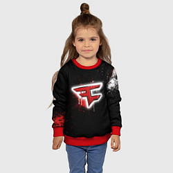 Свитшот детский FaZe Clan: Black collection, цвет: 3D-красный — фото 2