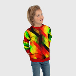 Свитшот детский Block color, цвет: 3D-красный — фото 2