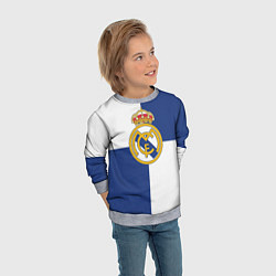 Свитшот детский Real Madrid: Blue style, цвет: 3D-меланж — фото 2