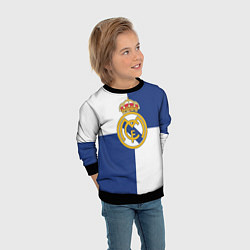 Свитшот детский Real Madrid: Blue style, цвет: 3D-черный — фото 2