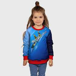 Свитшот детский Су 35, цвет: 3D-красный — фото 2