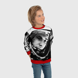 Свитшот детский Гагарин космонавт, цвет: 3D-красный — фото 2